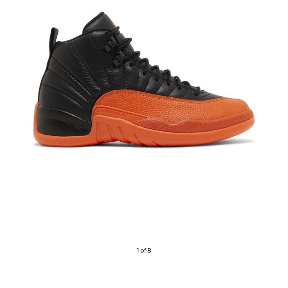 Air Jordan 12 Retro Black and Orange Sneakers - Picture 7 of 7
